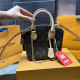 Brown Street Letters Patchwork Zipper Contrast Bags