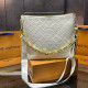 White Casual Letters Chains Zipper Embossed Bags