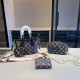 Black Casual Letters Gradient Patchwork Zipper Bags