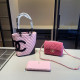 Pink Street Letters Texture Contrast Gross Bags