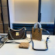 Brown Casual Letters Patchwork Chains Contrast Bags