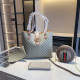 Khaki Street Letters Metal Accessories Trim Zipper Bags