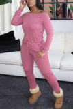 Red Sweet Solid With Belt Bateau Neck Straight Jumpsuits