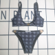 Tibetan Blue Sexy Print Patchwork Swimwears