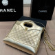 Gold Casual Solid Color Patchwork Texture Bags