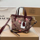 Burgundy Casual Fruit Print Letters Patchwork Zipper Bags