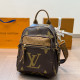 Brown Street Letters Patchwork Zipper Contrast Bags