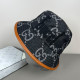 Cowboy Black Daily Letters Patchwork Contrast Hat