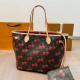 Brown Street Letters fruit Patchwork Contrast Bags