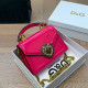 Rose Red Casual Solid Color Patchwork Metal Accessories Trim Bags