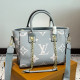Blue Street Letters Patchwork Zipper Contrast Bags