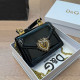 Black Casual Solid Color Patchwork Metal Accessories Trim Bags