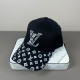 Black Casual Letters Patchwork Contrast Hat