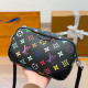 Black Casual Letters Gradient Zipper Contrast Bags