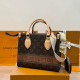Brown Casual Letters Patchwork Contrast Bags