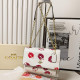 White Casual Lips Print Patchwork Chains Bags