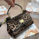Brown Casual Leopard Patchwork Bags