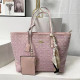 Pink Street Letters Patchwork Contrast Bags