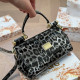 Grey Casual Leopard Patchwork Bags