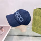 The cowboy blue Street Letters Distressed Patchwork Hat