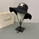Black Daily Letters Draw String Patchwork Hat