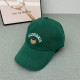 Ink Green Casual Letters Cartoon Embroidered Hat