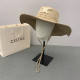 Khaki Daily Letters Draw String Patchwork Hat