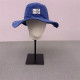 Blue Casual Letters Embroidered Contrast Hat