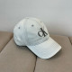 White Casual Letters Embroidered Distressed Hat