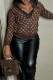 Coffee Casual Letters Pocket Zipper Weave Contrast O Neck Outerwear