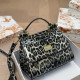 Black Casual Leopard Patchwork Contrast Bags