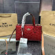 Red Daily Letters Patchwork Zipper Texture Bags
