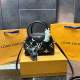 Black Casual Letters Patchwork Zipper Contrast Bags