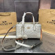 White Daily Letters Patchwork Zipper Texture Bags