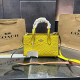 Yellow Daily Letters Patchwork Zipper Texture Bags