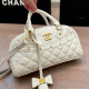 White Casual Letters Patchwork Zipper Texture Bags