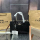 Black Daily Letters Patchwork Zipper Texture Bags