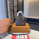 Brown Casual Letters Patchwork Contrast Adjustable Bags