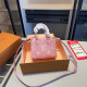 Pink Casual Letters Patchwork Contrast Bags