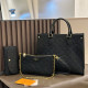 Black Casual Letters Patchwork Zipper Embossed Bags