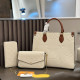 White Casual Letters Patchwork Chains Embossed Bags