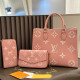 Pink Casual Letters Patchwork Chains Contrast Bags