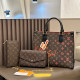 Brown Casual Graffiti Print Letters Patchwork Chains Contrast Bags