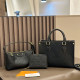 Black Casual Letters Patchwork Zipper Embossed Bags