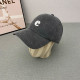 Dark Gray Daily Letters Distressed Patchwork Hat