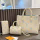 White Blue Casual Letters Patchwork Contrast Bags