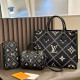 Black Daily Letters Patchwork Contrast Bags