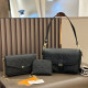 Black Casual Letters Patchwork Chains Embossed Bags