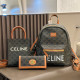 Brown Daily Letters Patchwork Contrast Bags