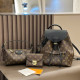Black Brown Casual Letters Patchwork Zipper Contrast Bags